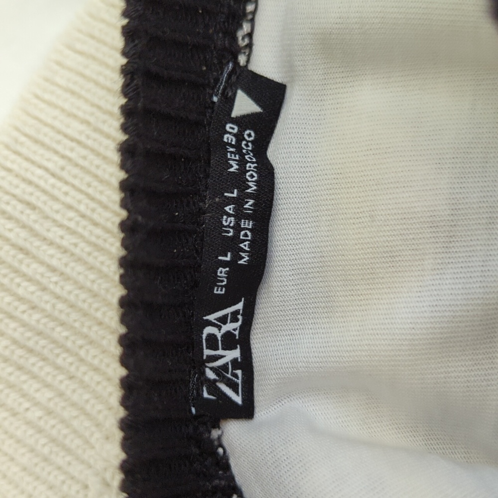 Zara Striped Knit Vest Combination T-Shirt with Side Bows Size Large - Picture 10 of 13